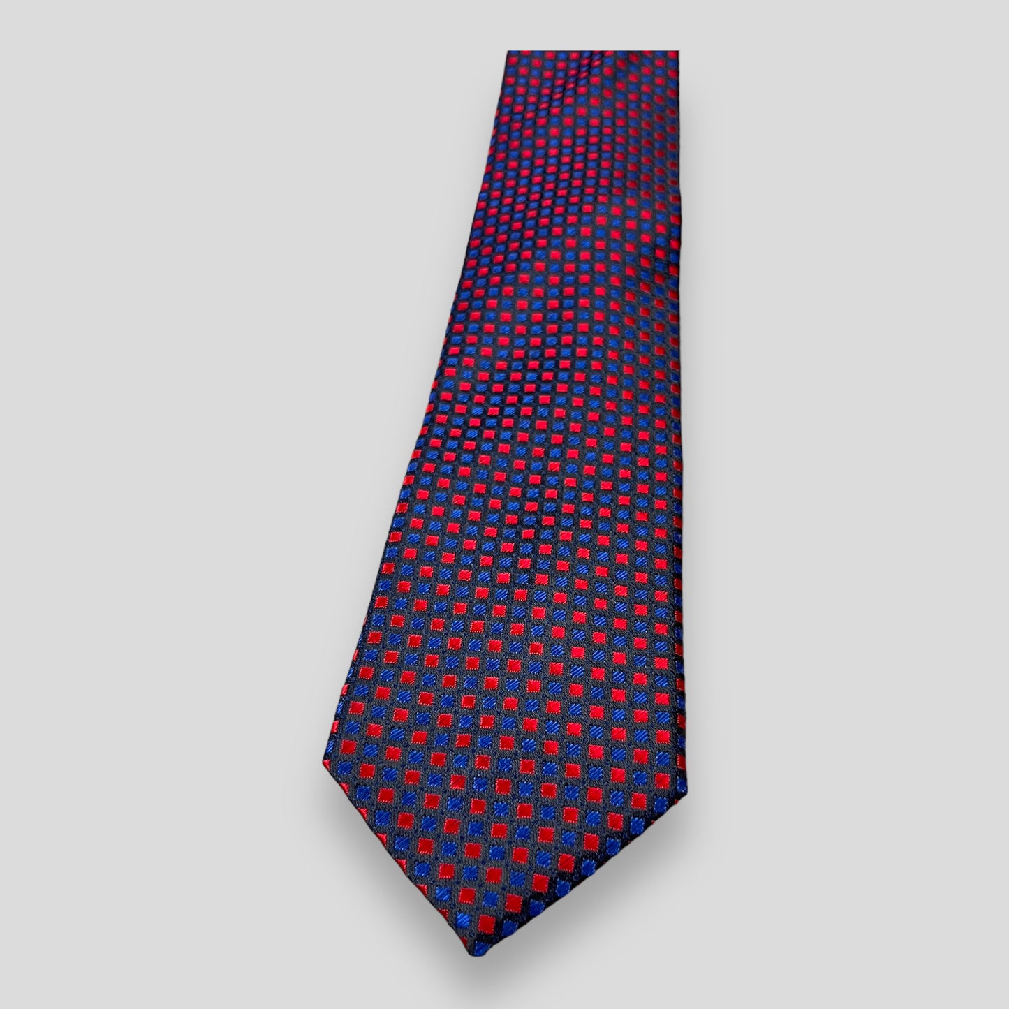 Royal Blue And Red Squared Tie