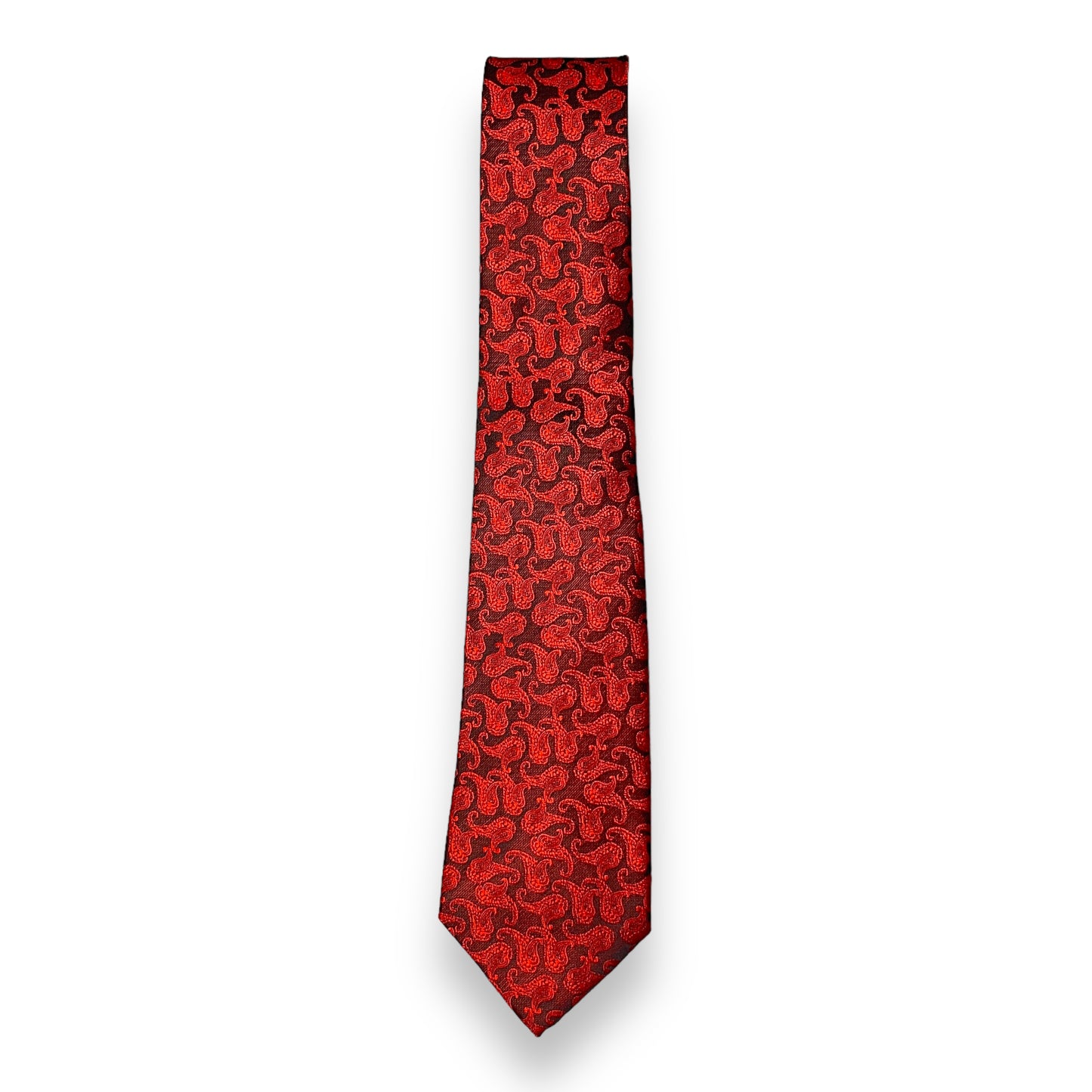 Red And Black Paisley Tie