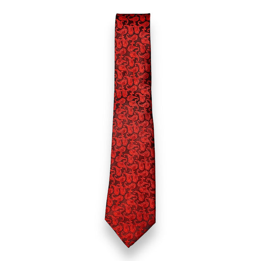 Red And Black Paisley Tie