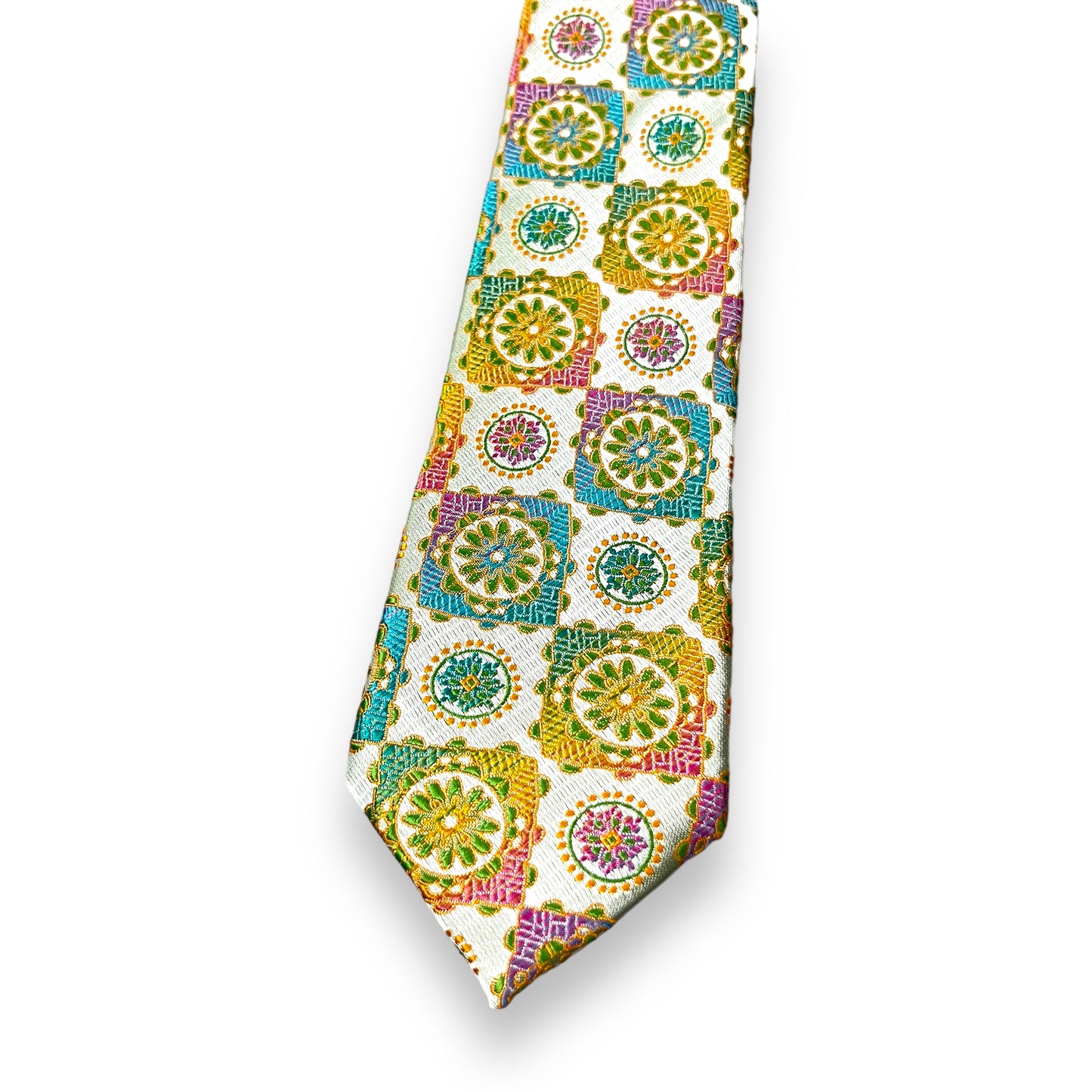 Shaded Pistachio Green Geometric Tie