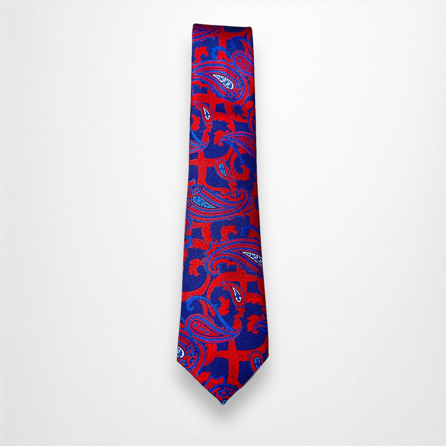 Blue And Red Paisley Tie