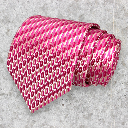 Pink Geometric Tie