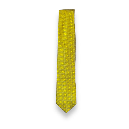 Daisy Yellow Self Dotted Tie