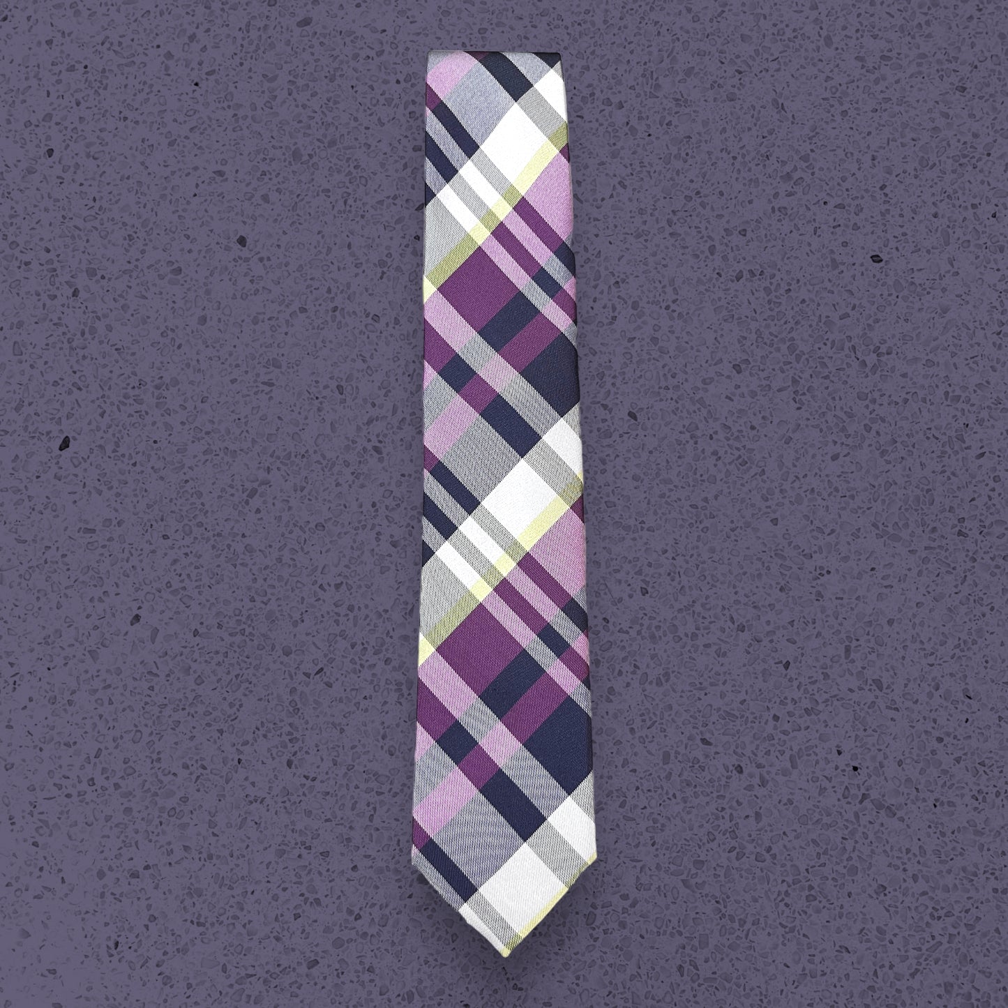 Purple Plaid Tie