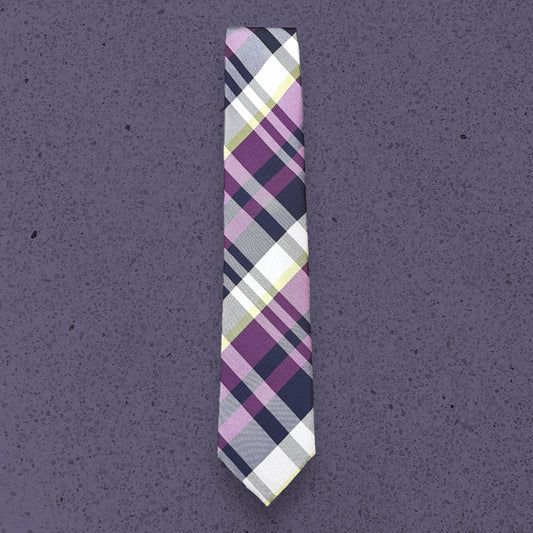 Purple Plaid Tie