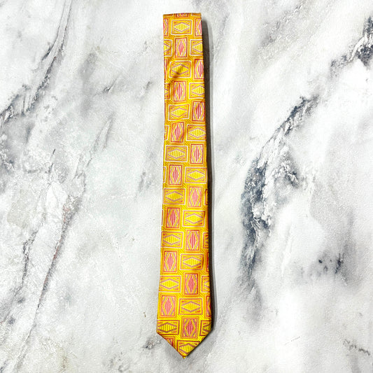 Yellow Geometric Tie