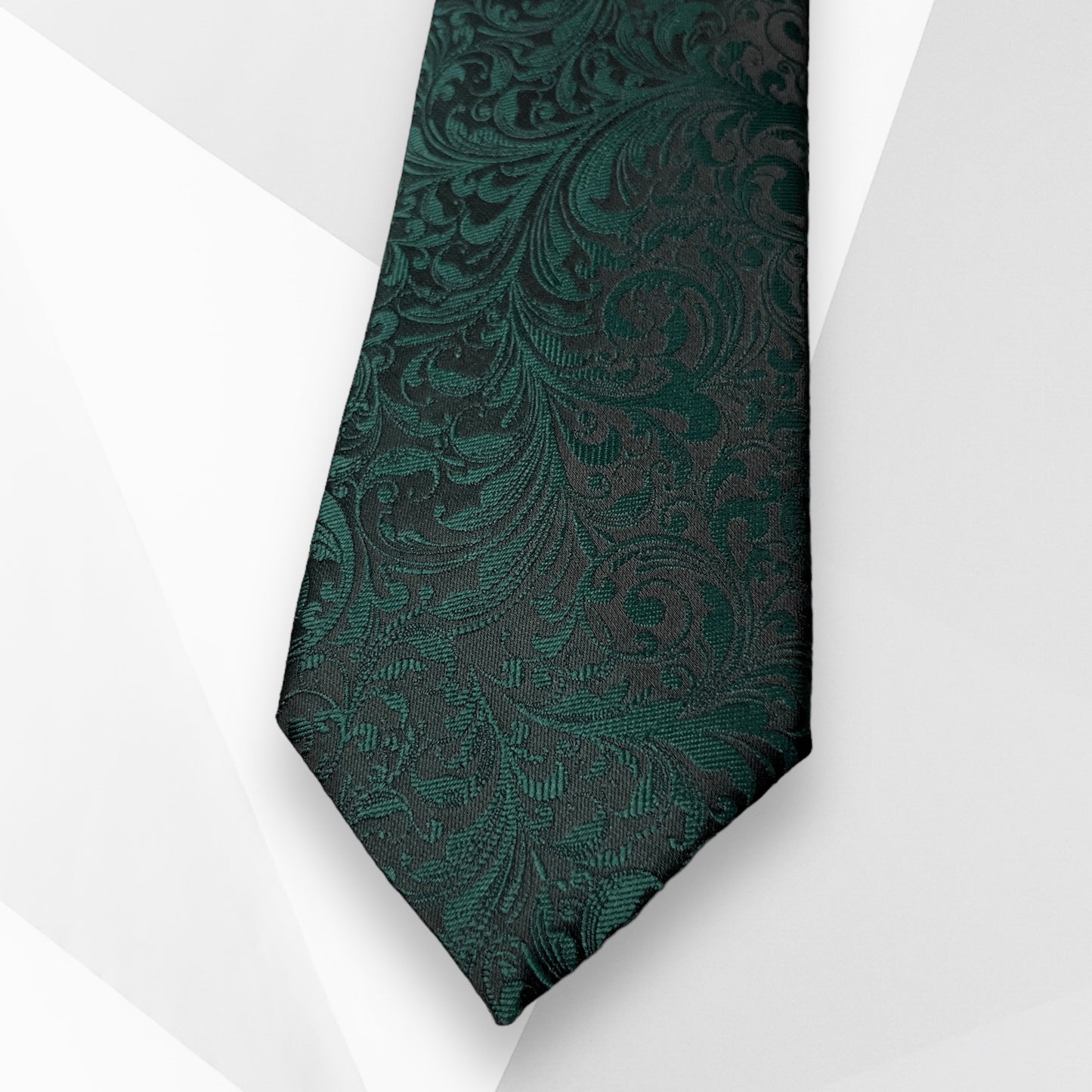 Bottle Green Floral Tie