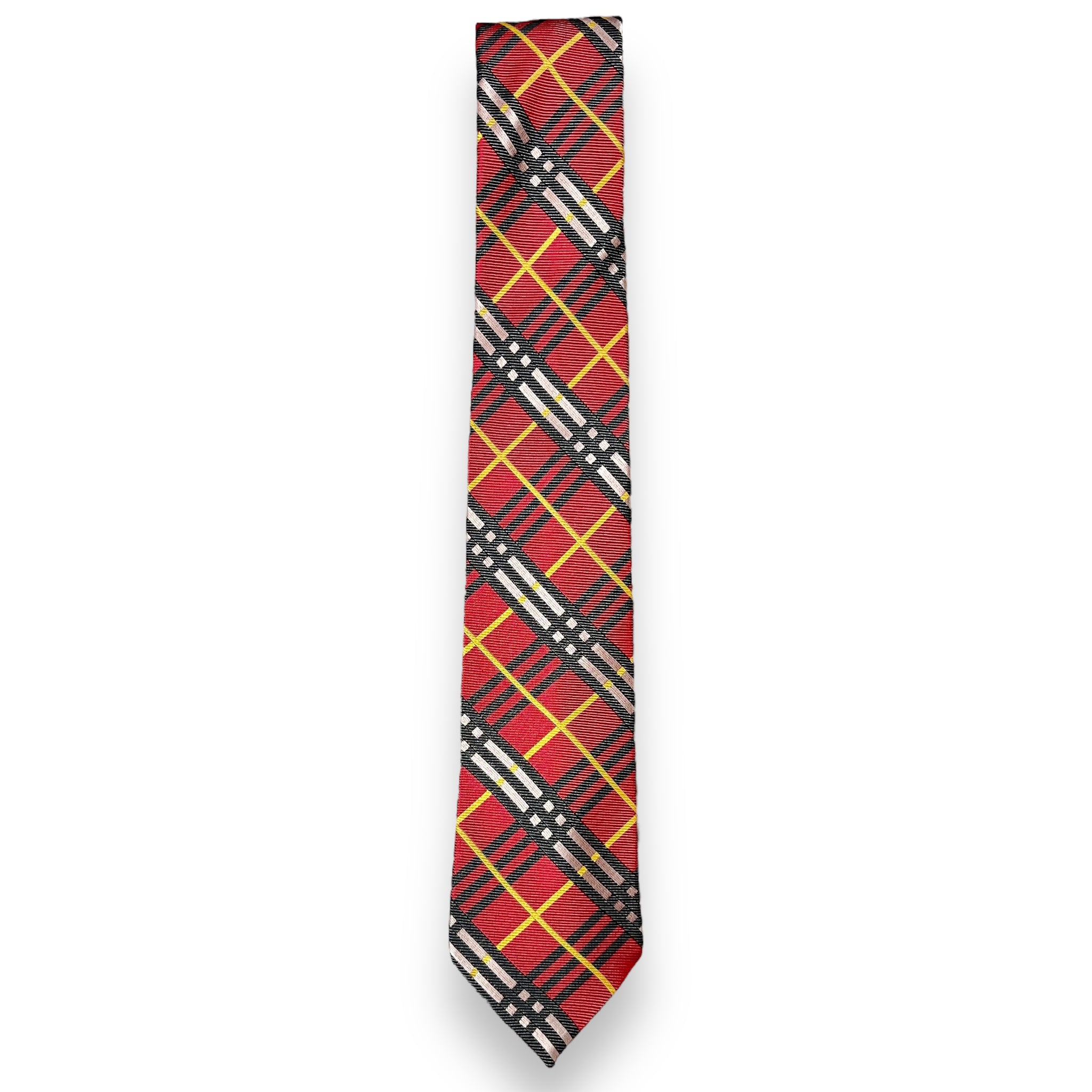 Red burberry tie on sale