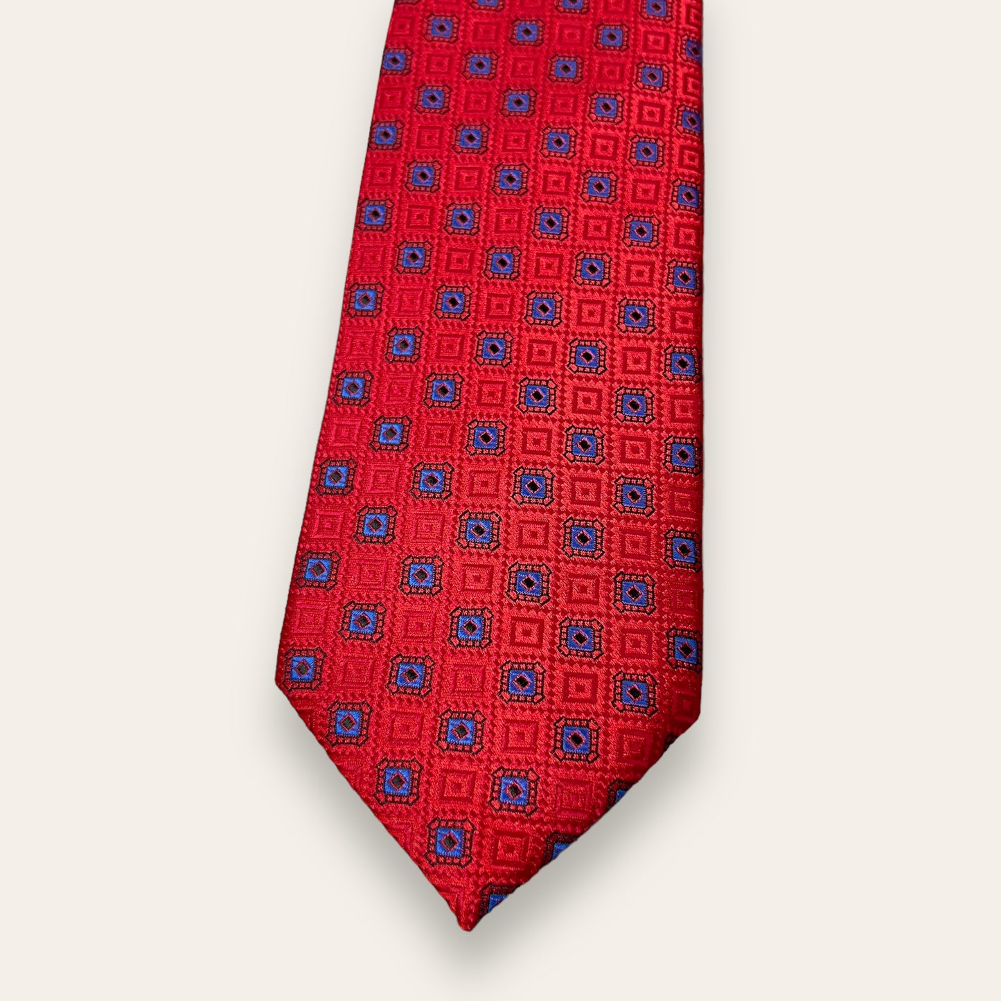 Red And Blue Dotted Tie