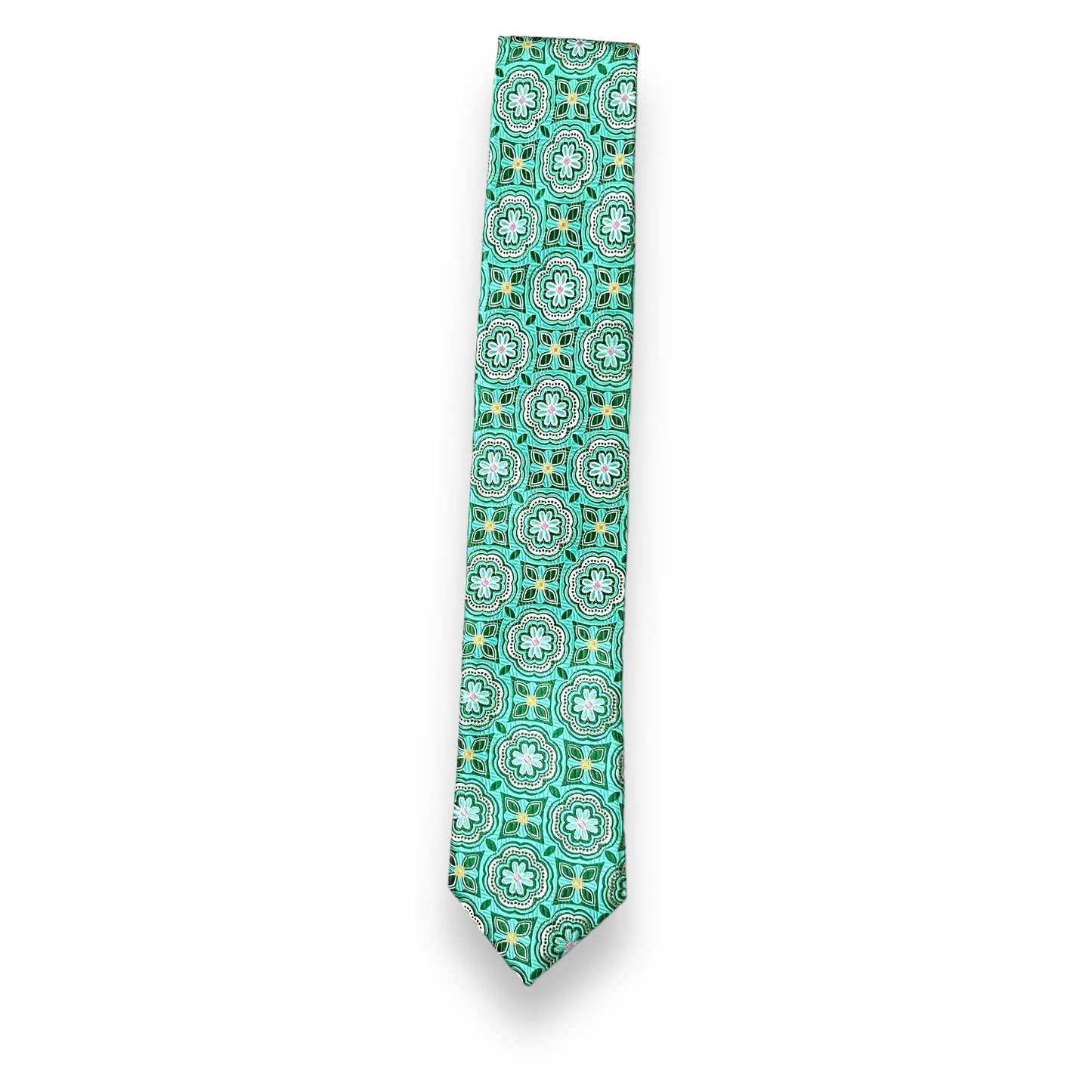 Sea Green Geometric Tie