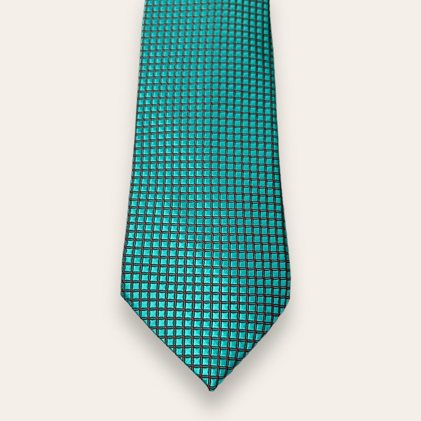 Sea Green Checkered Tie