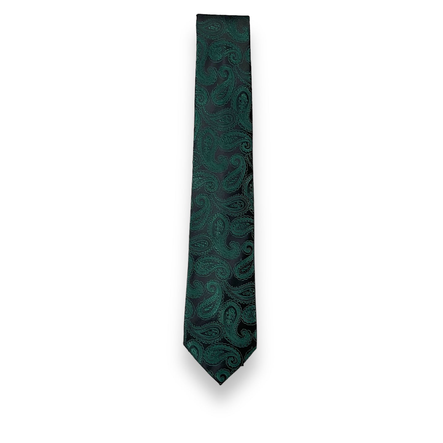 Dark Green Self Paisley Tie