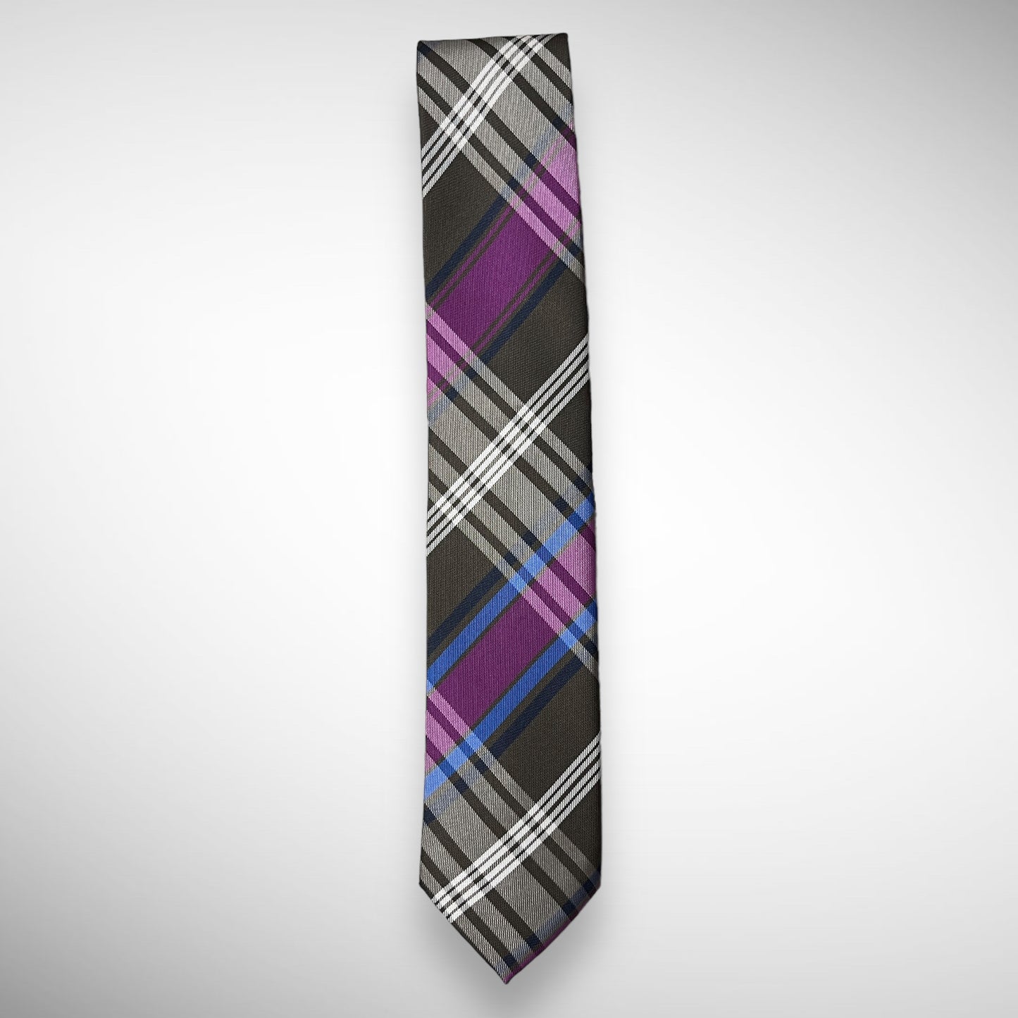 Brown plaid Tie