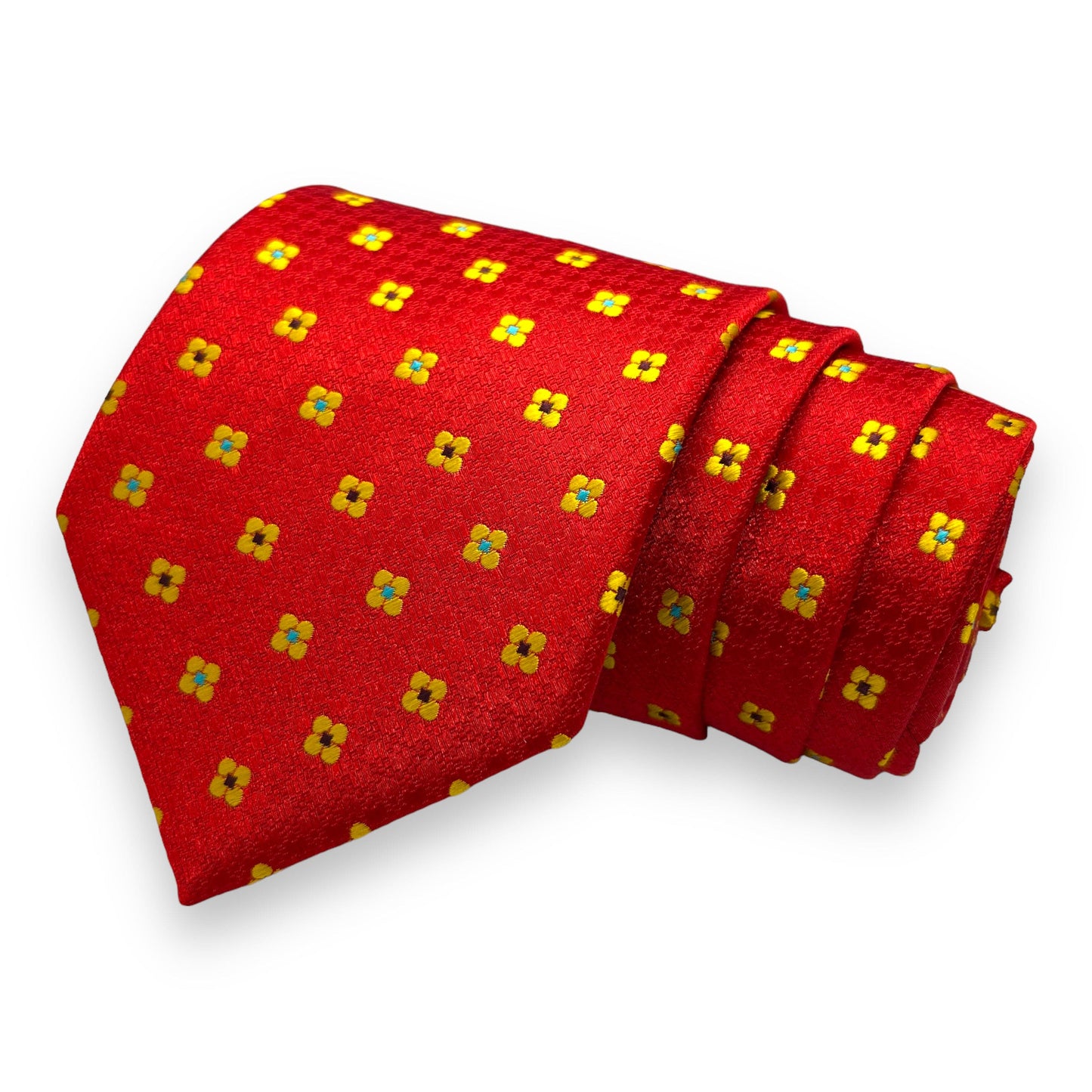 Red And Yellow Flower Tie