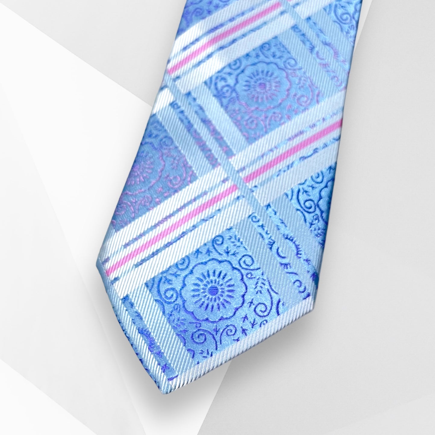 Sky Blue Geometric Tie