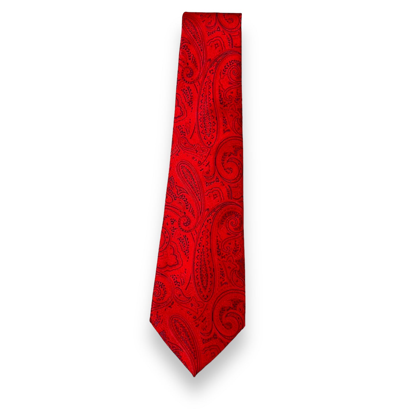 Red Broad Paisley Tie