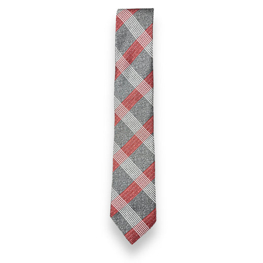 Grey Check Tie