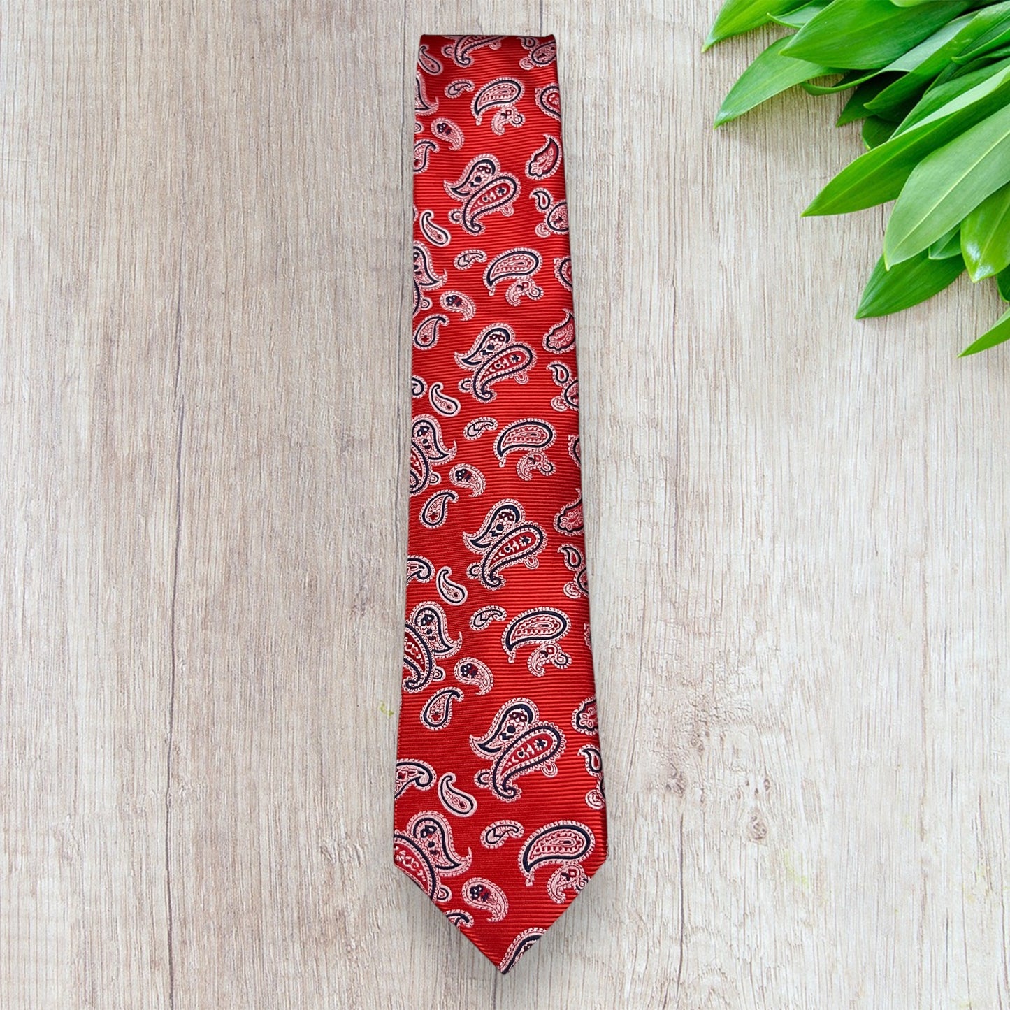 Red Paisley Tie