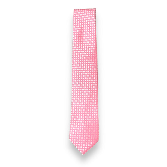 Pink Self Dot Tie