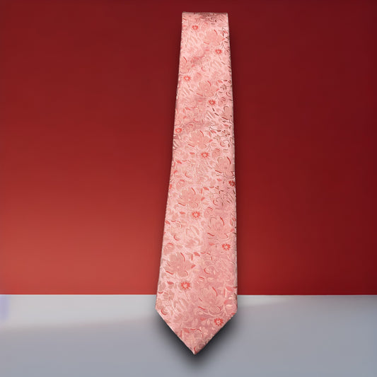 Peach Floral Tie