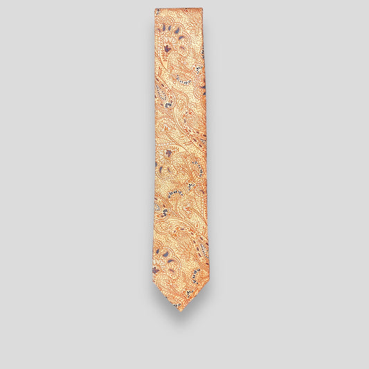 Peach Paisley Tie