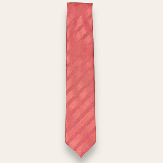 Rose Gold Self Stripe Tie