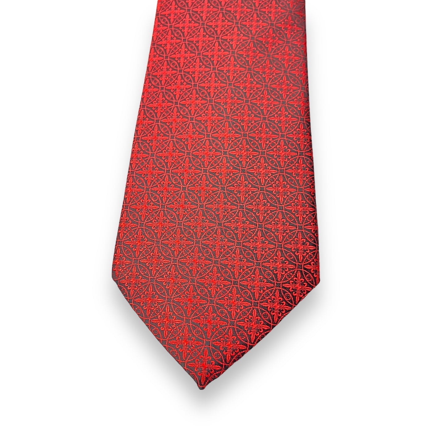 Maroon Broad Geometric Tie