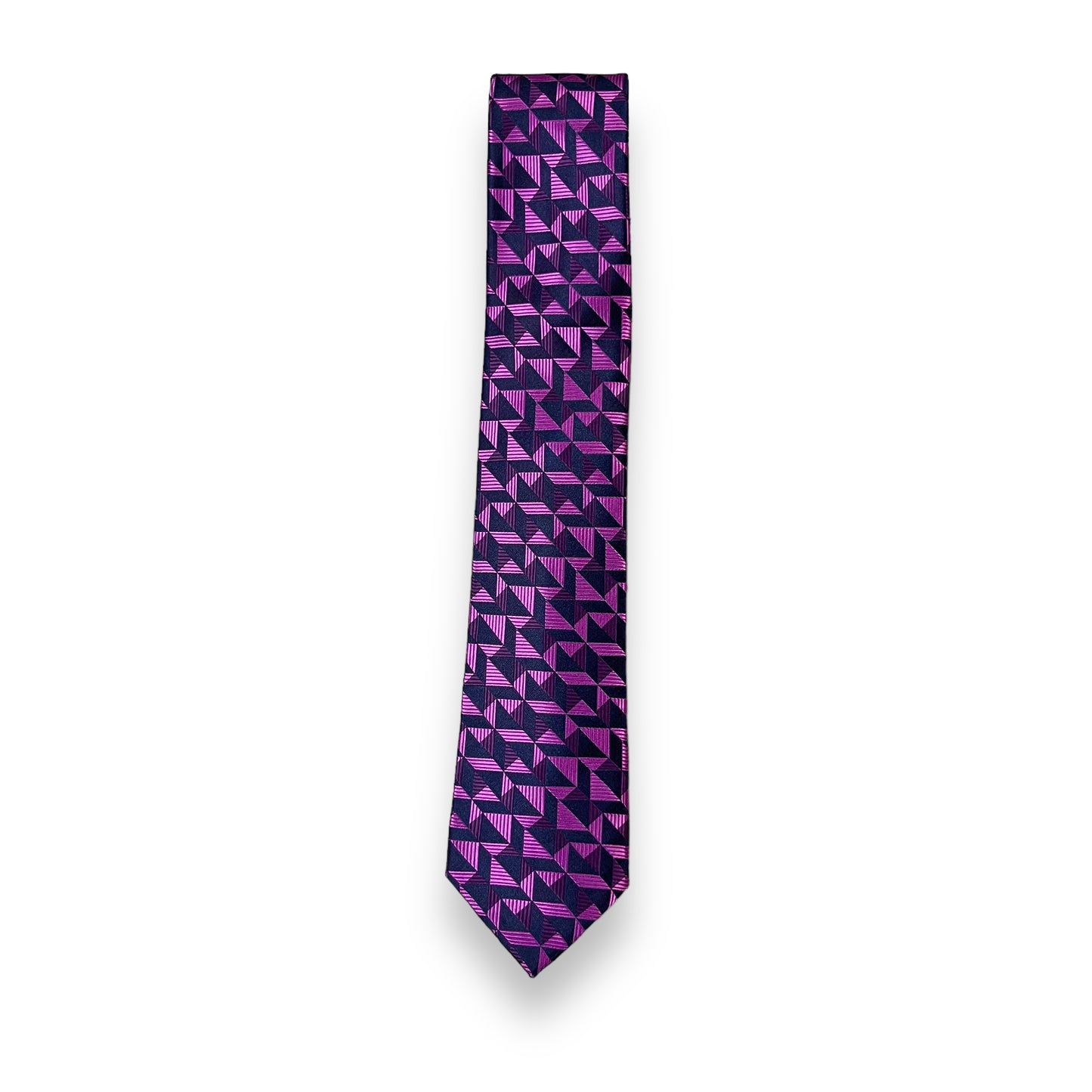 Triangular Purple Geometric Tie