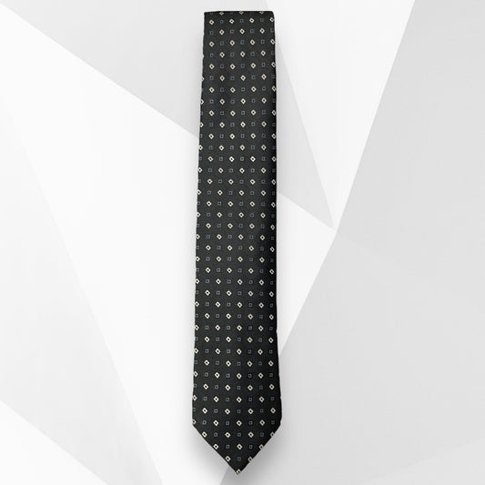 Black Geometric Tie