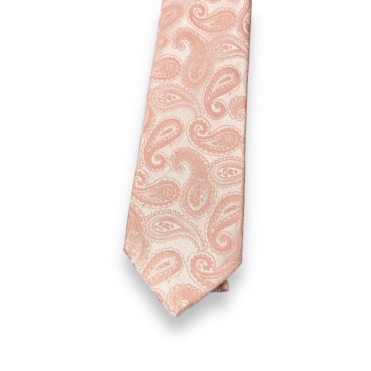 Light Peach Dra Paisley Tie