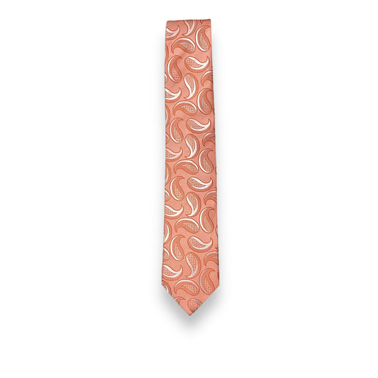 Peach Paisley Tie