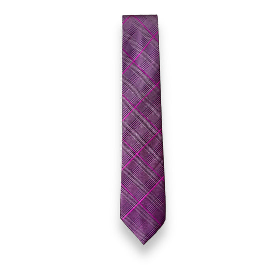 Dark Pink Houndstooth Tie