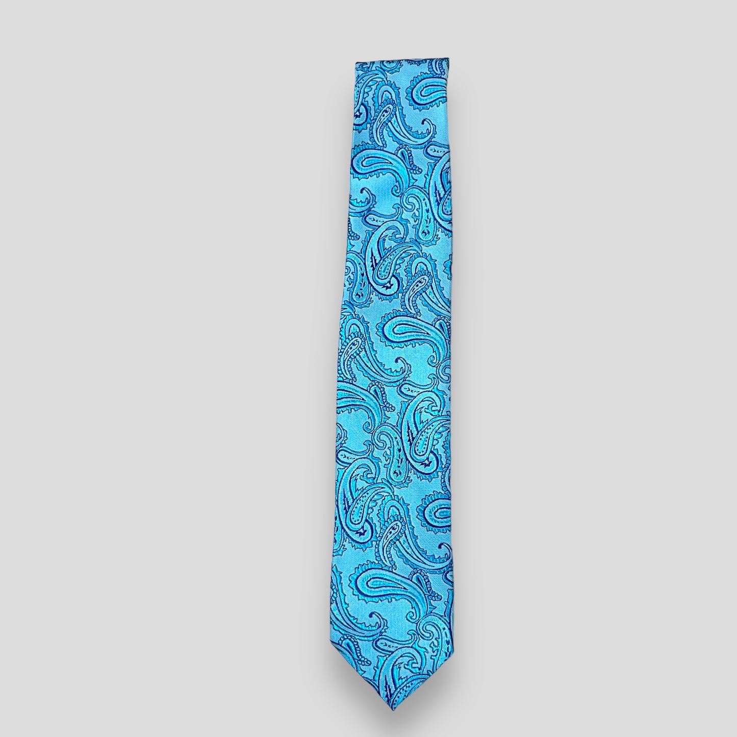 Baby Blue Paisley Tie