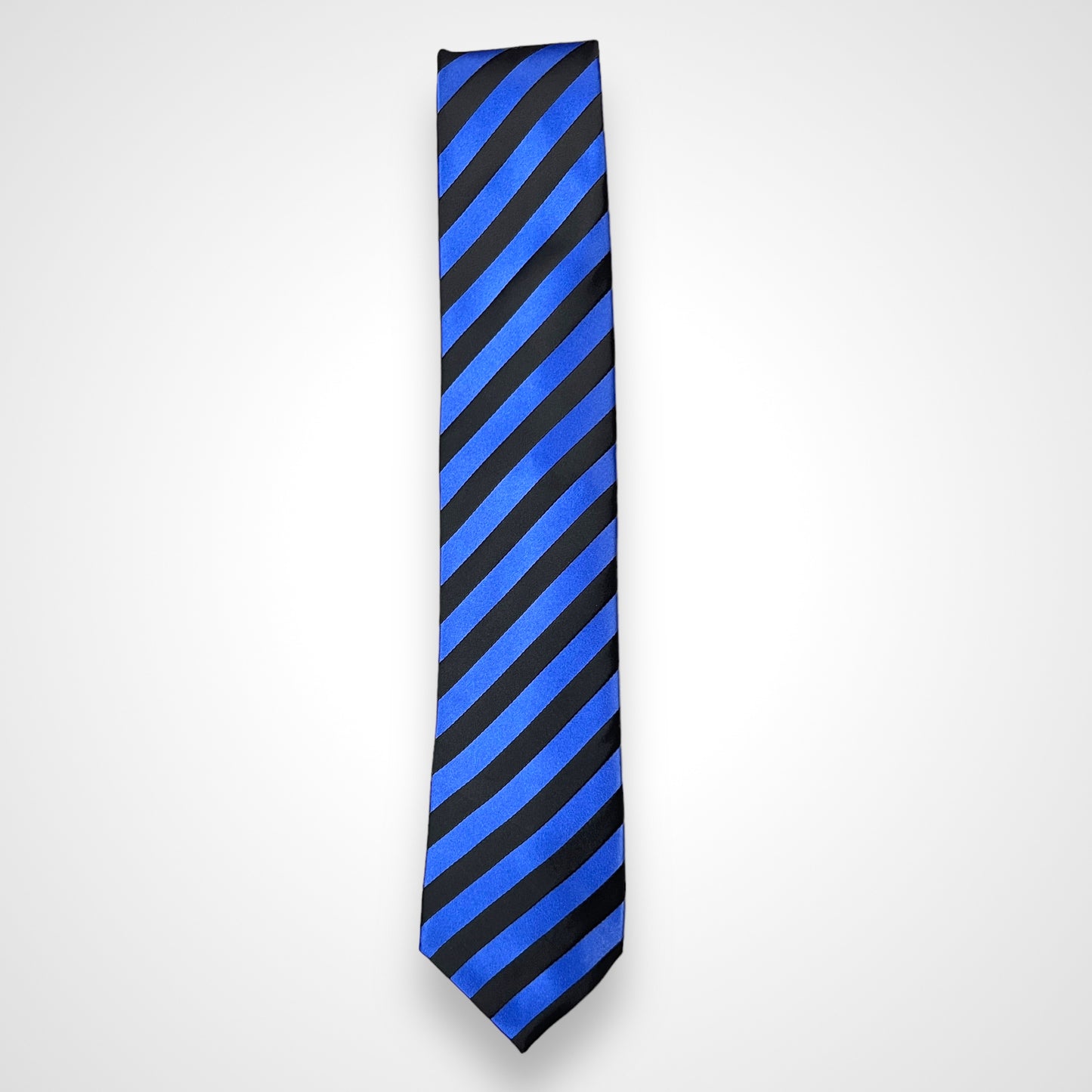 Blue And Black Stripe Tie