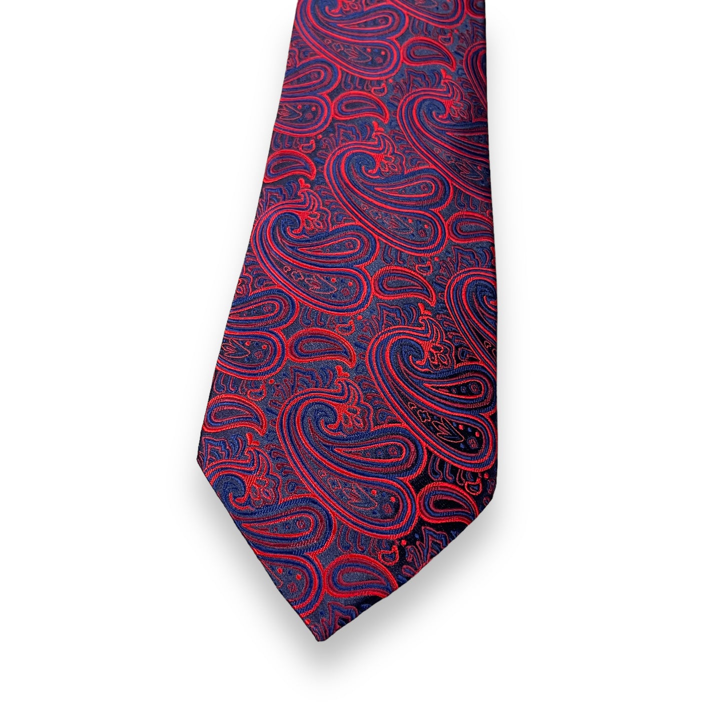 Red And Blue Broad Paisley Tie