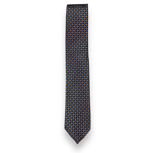 Orange And Blue Dotted Tie