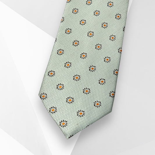 Pista Green Floral Tie