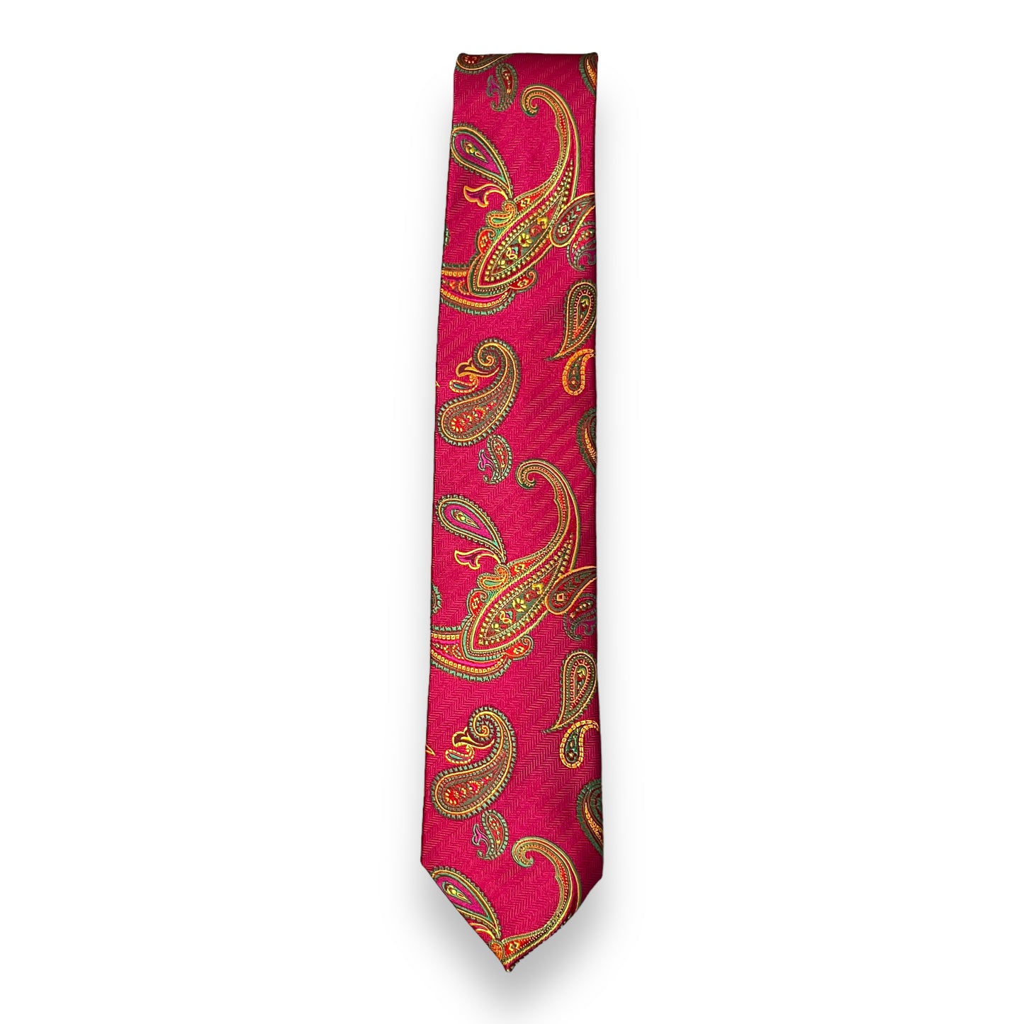 Magenta Paisley Tie