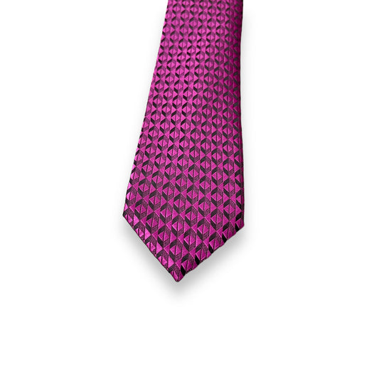 Magenta Geometric Tie