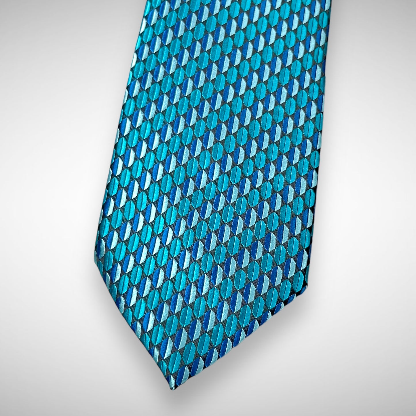 Teal Geometric Tie