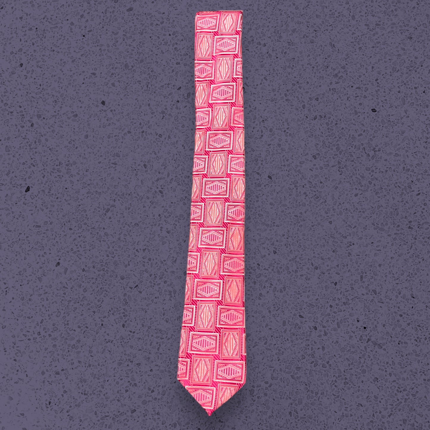 Pink Geometric Tie