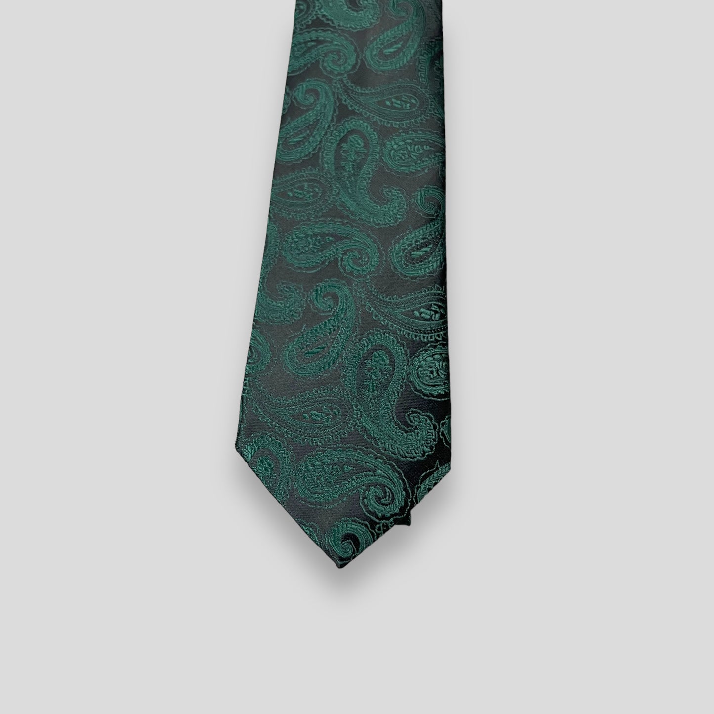 Dark Green Self Paisley Tie