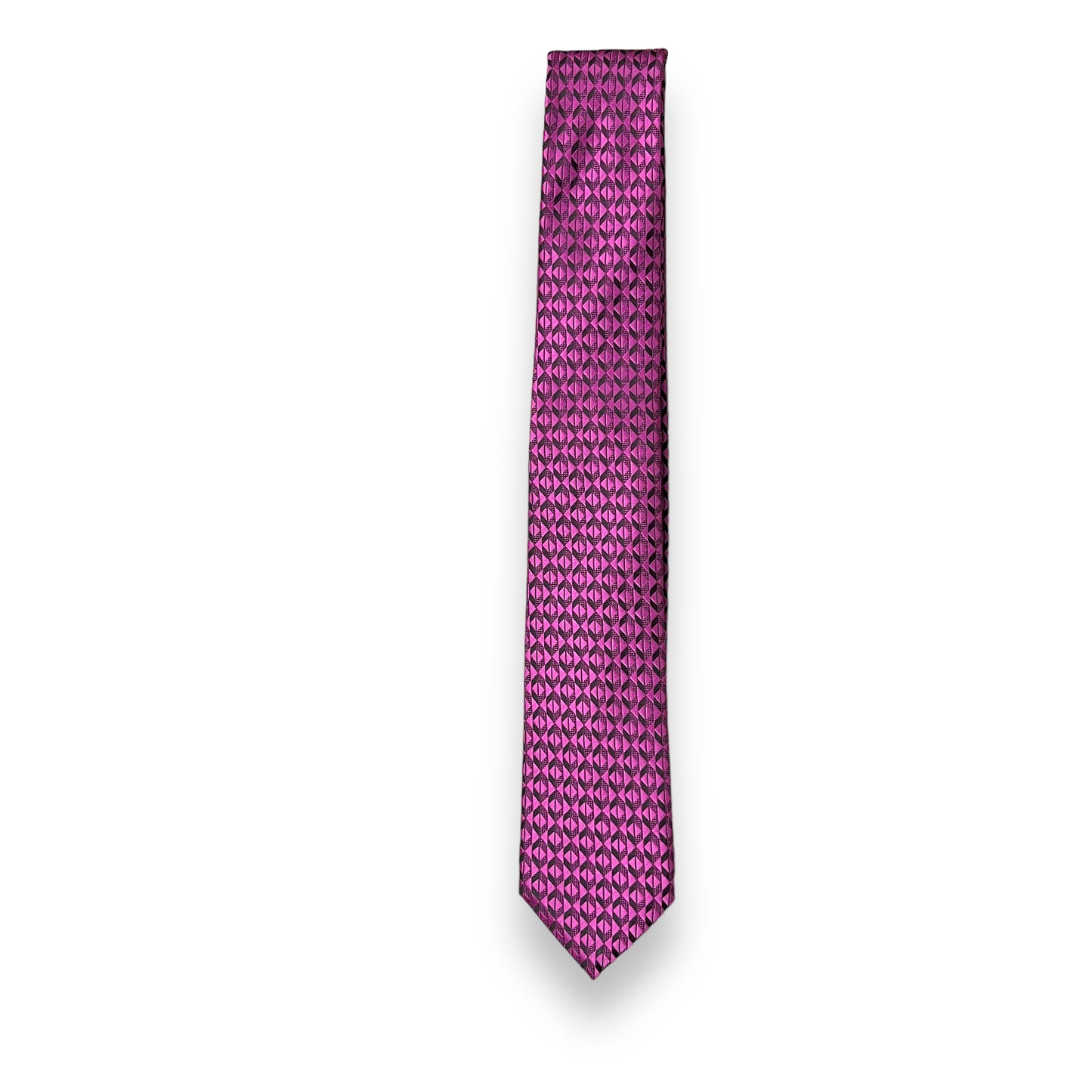 Magenta Geometric Tie