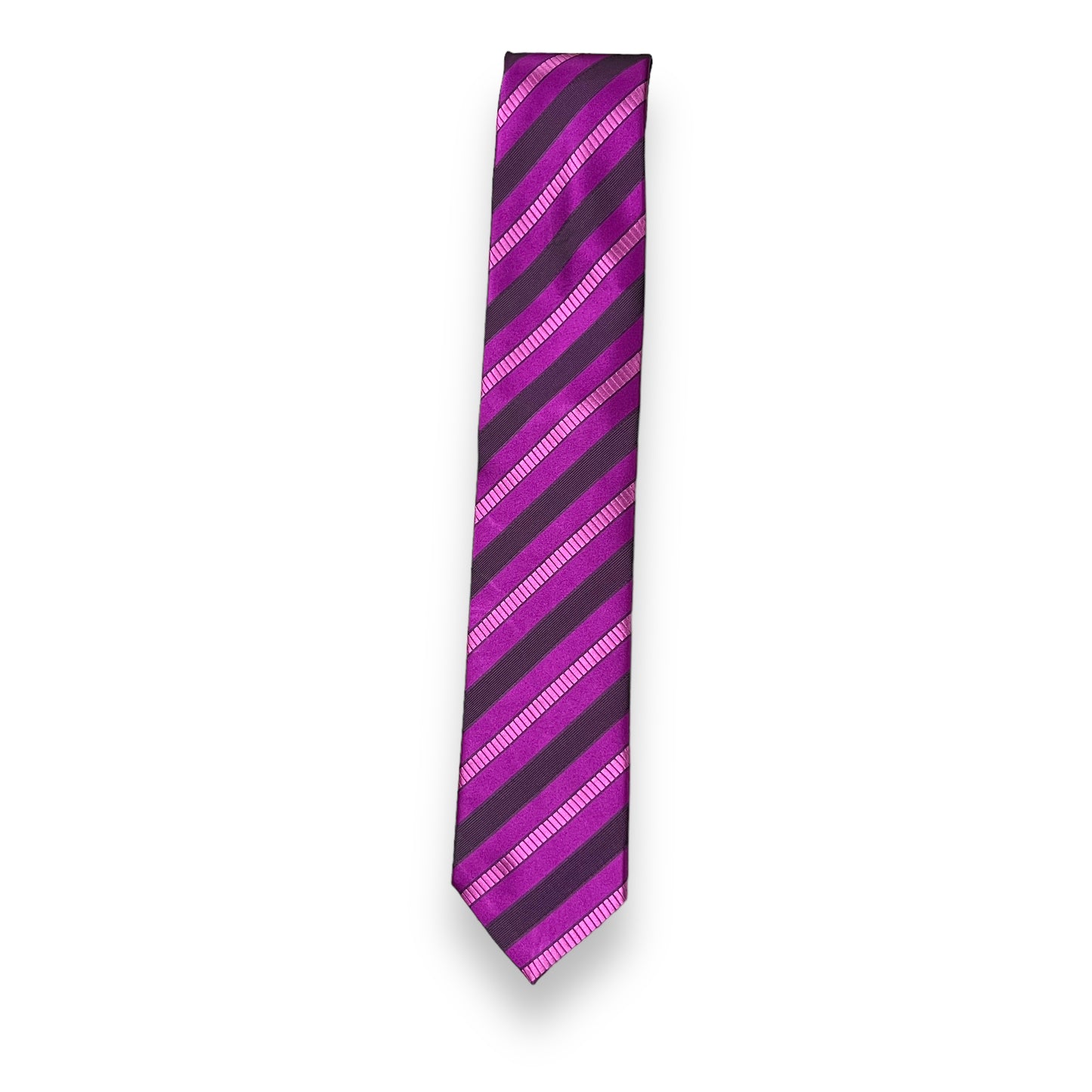 Magenta Stripe Tie