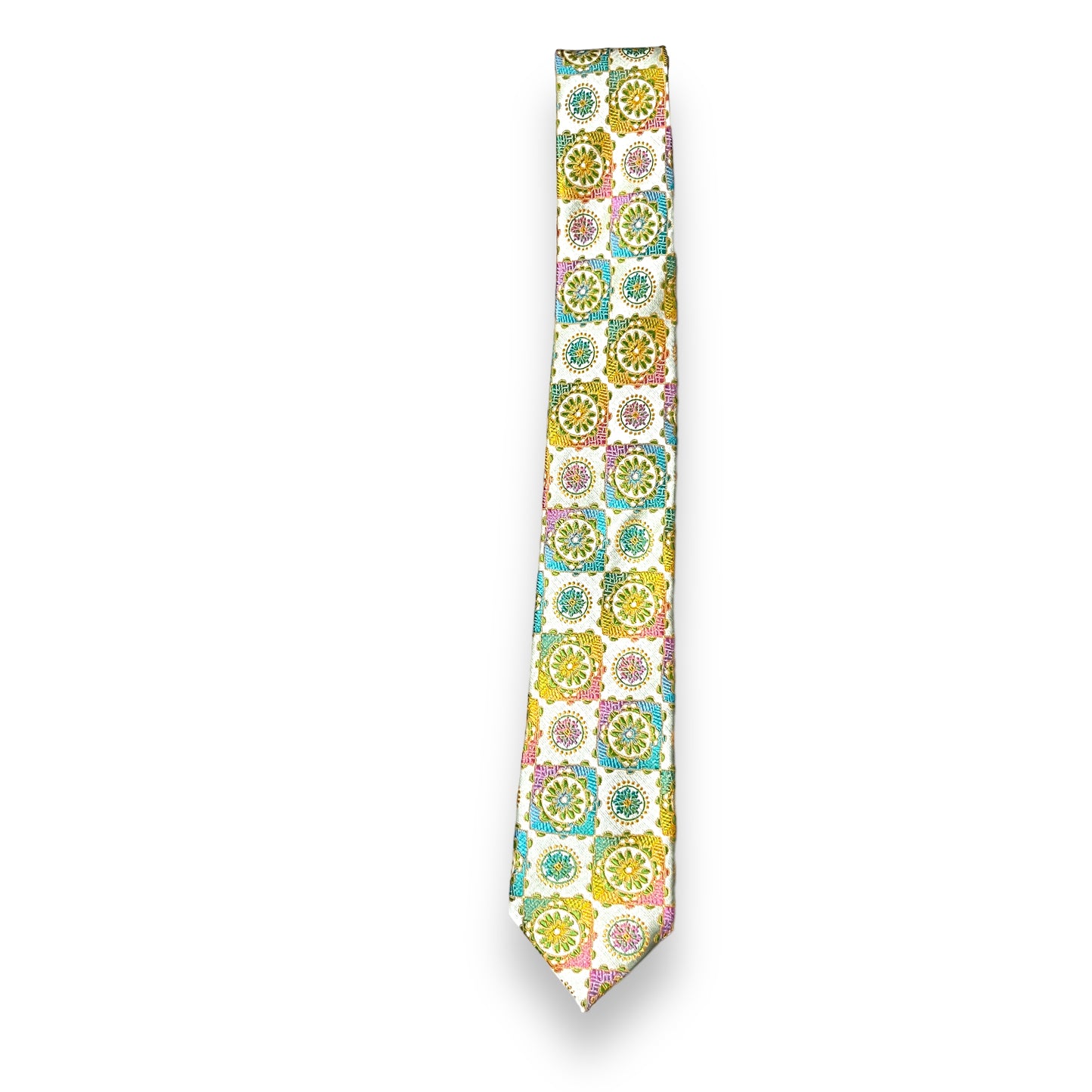 Shaded Pistachio Green Geometric Tie