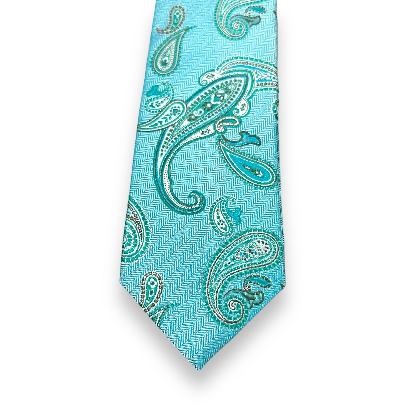 Aqua Green Paisley Tie