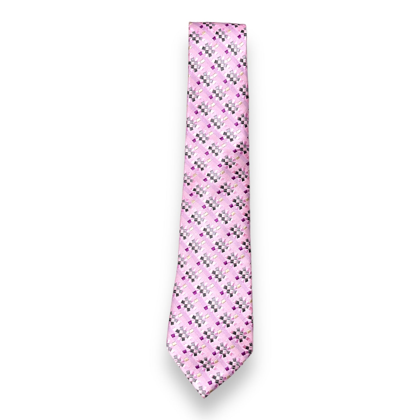 Pink Geometric Tie