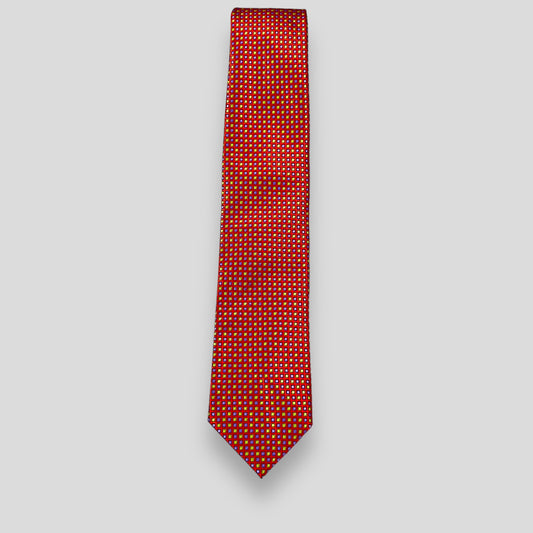 Red Multicolor Dotted Tie