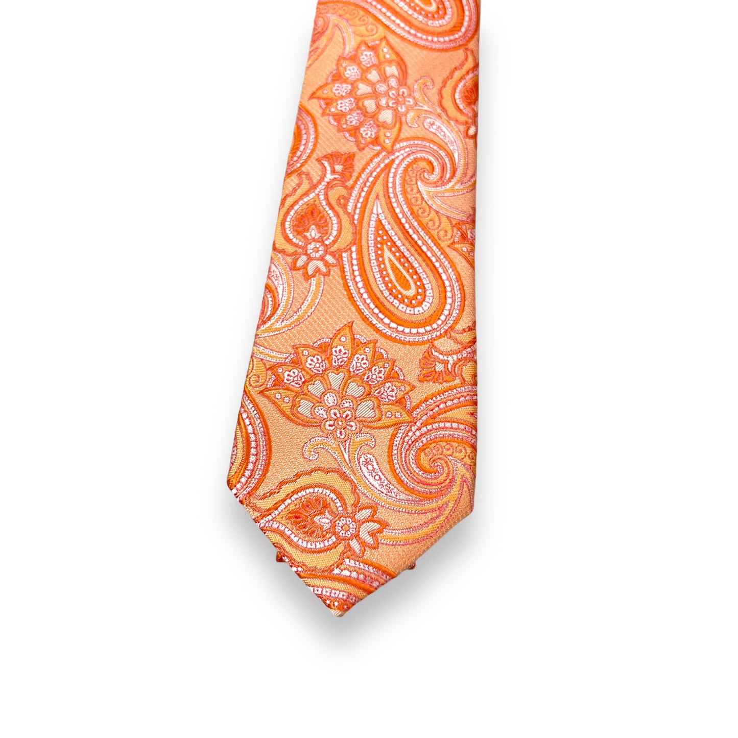 Peach Big Paisley Tie