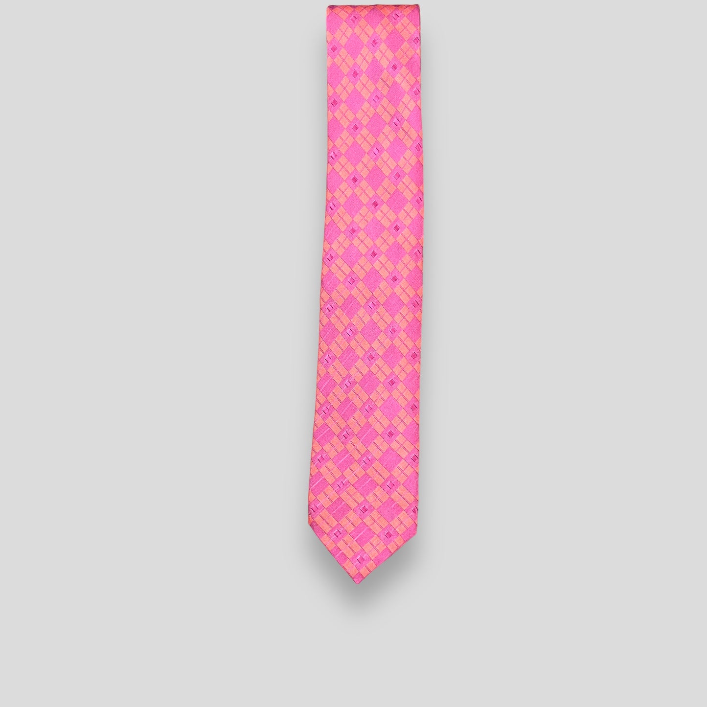 Pink Argyle Plaid Tie